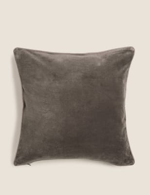 

M&S Collection Pure Cotton Velvet Cushion - Slate, Slate