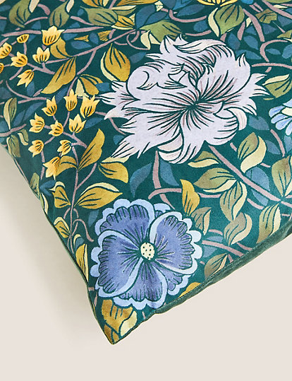 Velvet Mirror Floral Print Cushion