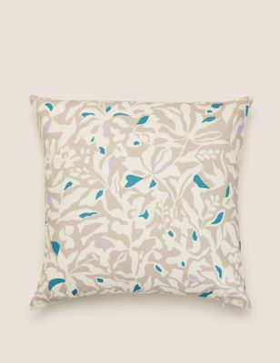 

Pure Cotton Abstract Floral Cushion Cover - Grey, Grey