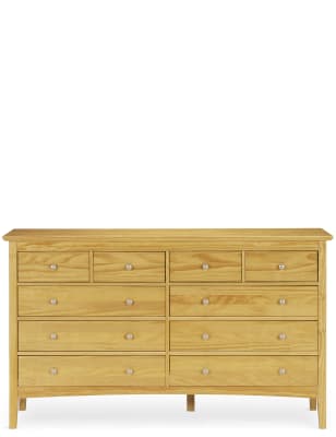Hastings Natural 10 Drawer Chest M S