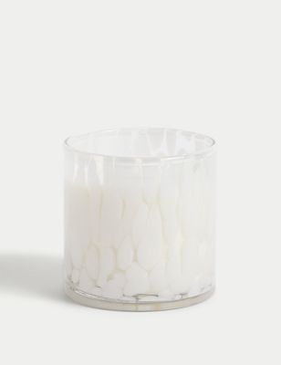M&S Yuzu & Pomegranate Confetti Glass Scented Candle - White, White
