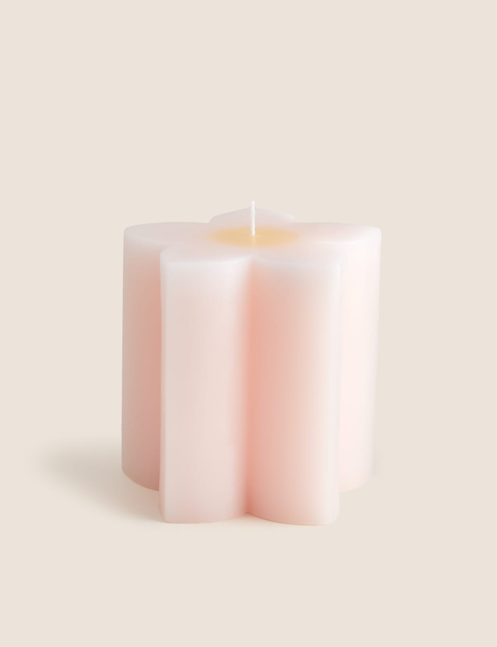 Flower Unscented Pillar Candle