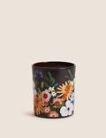 Abstract Floral Print Vanilla Scented Candle