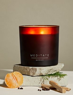 Apothecary Meditate 3 Wick Candle - Amber, Amber