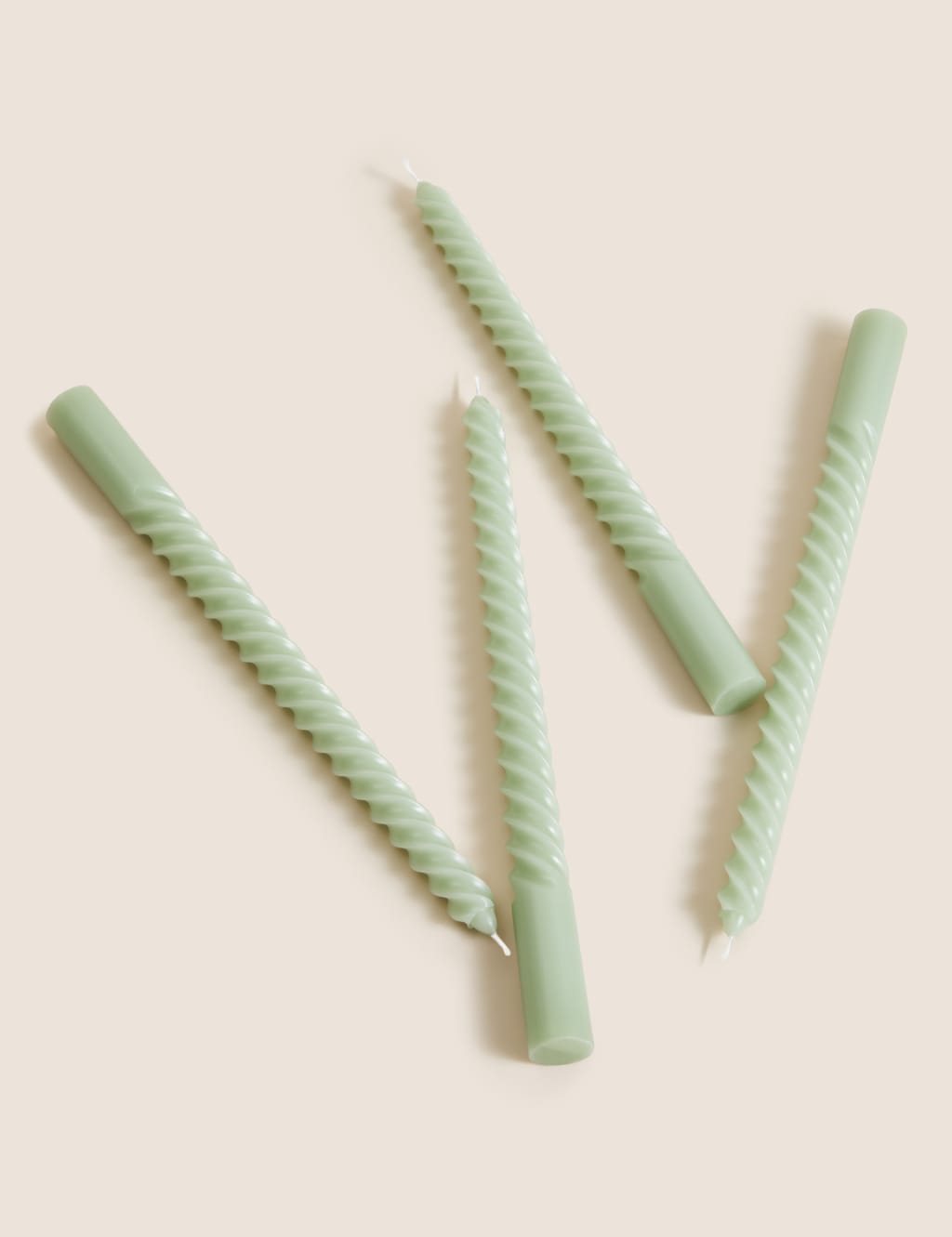 Set of 4 Twisted Dinner Candles image 1