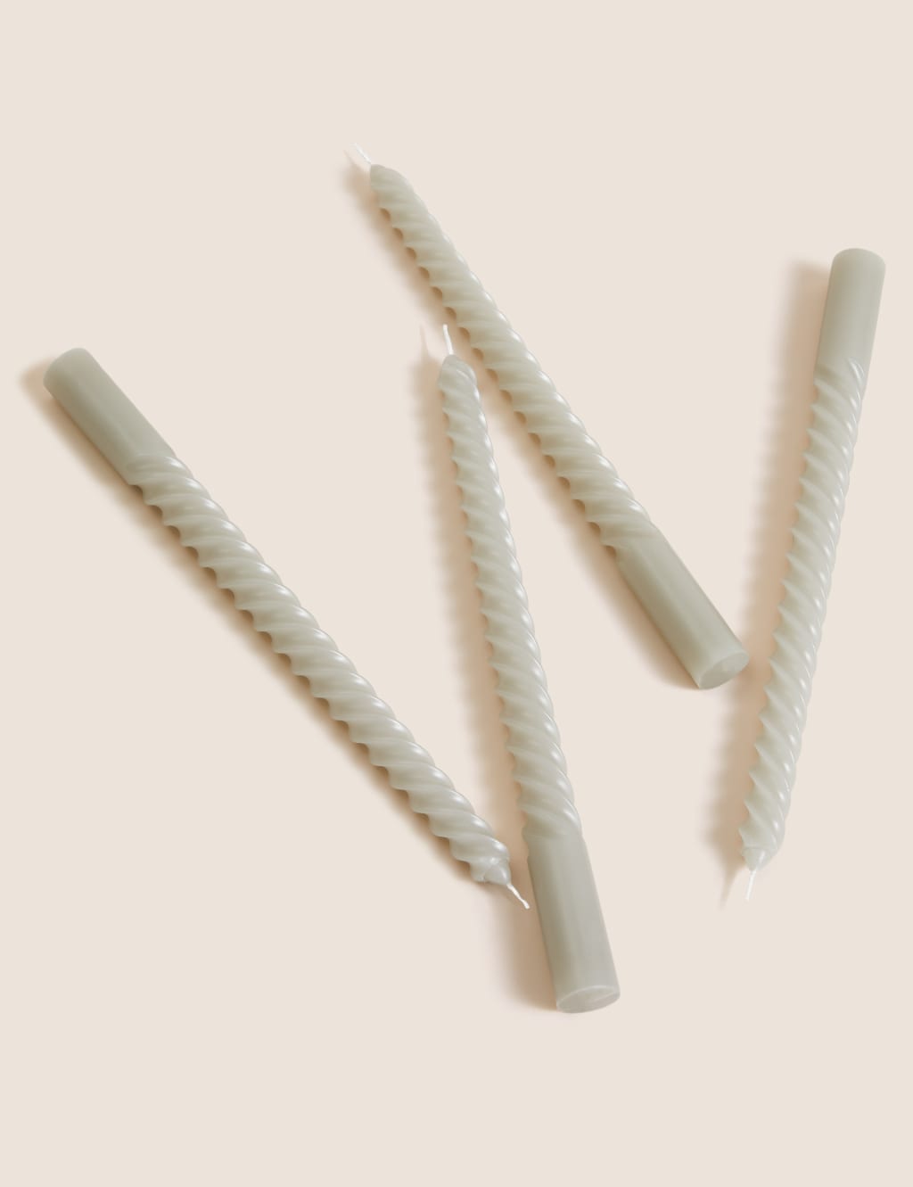 Set of 4 Twisted Dinner Candles image 1