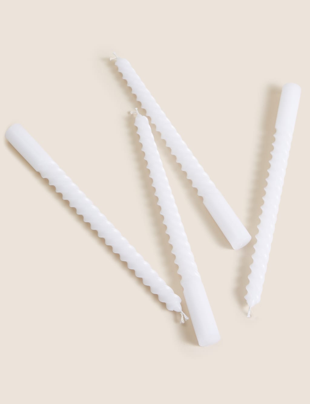 Set of 4 Twisted Dinner Candles image 1
