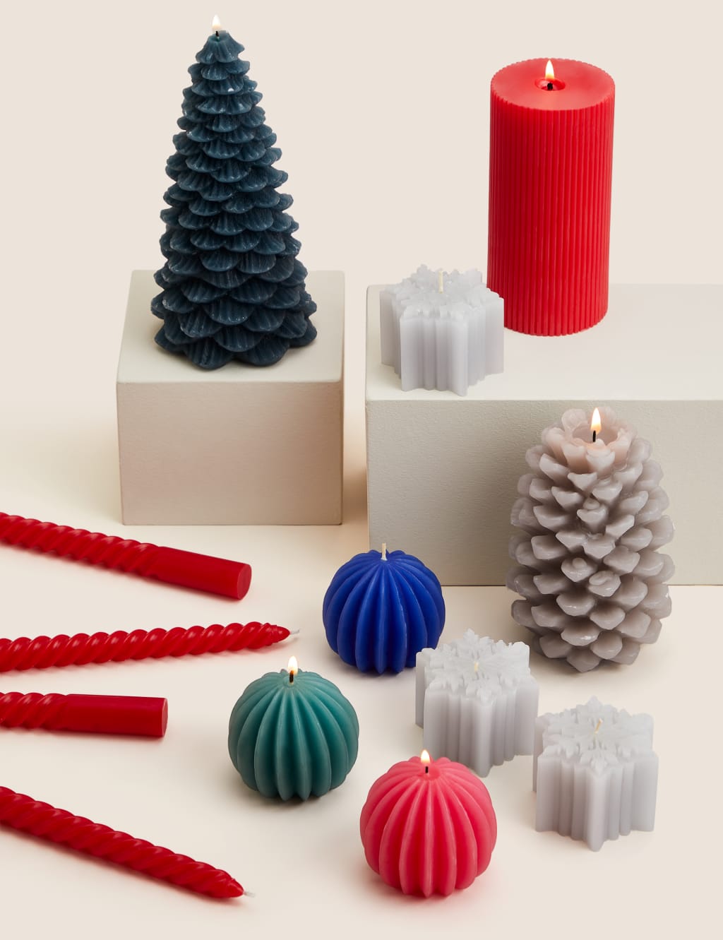 Ridged Pillar Candle image 5