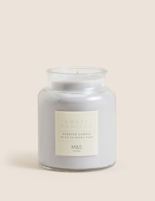 M&S Sweet Vanilla Jar Candle - Grey, Grey