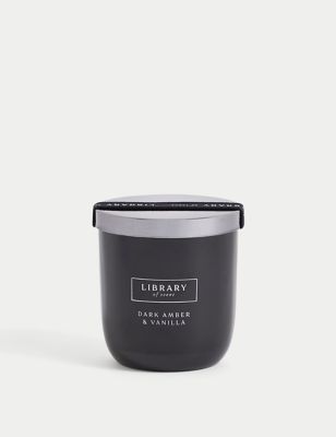 Library Of Scent Dark Amber & Vanilla Scented Candle - Black Mix, Black Mix