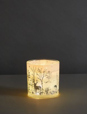 Winter Shimmer Glow Light Up Candle
