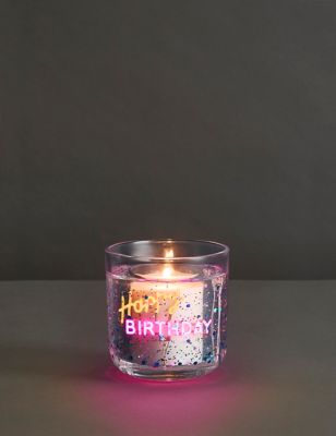 Marks & Sparkle Birthday Neon Light Up Candle - Multi, Multi