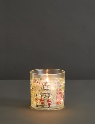 Marks & Sparkle London Light Up Candle - Blue Mix, Blue Mix