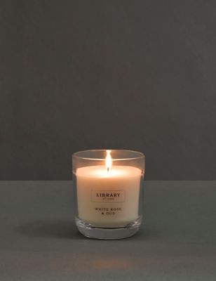 Library Of Scent White Rose & Oud Scented Candle - White Mix, White Mix