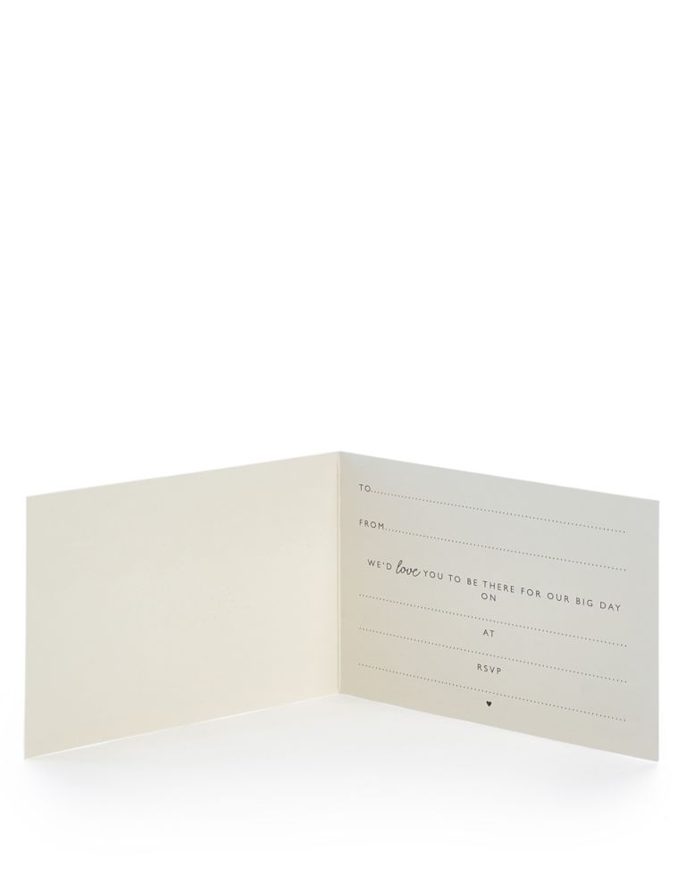 Pack of 8 Wedding Invitations 2 of 3