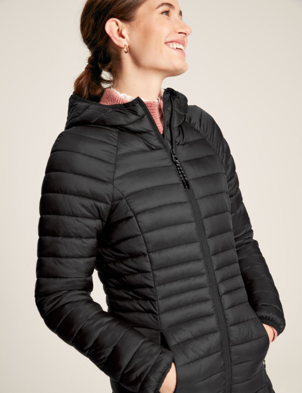 Packaway Hooded Longline Puffer Jacket | Joules | M&S