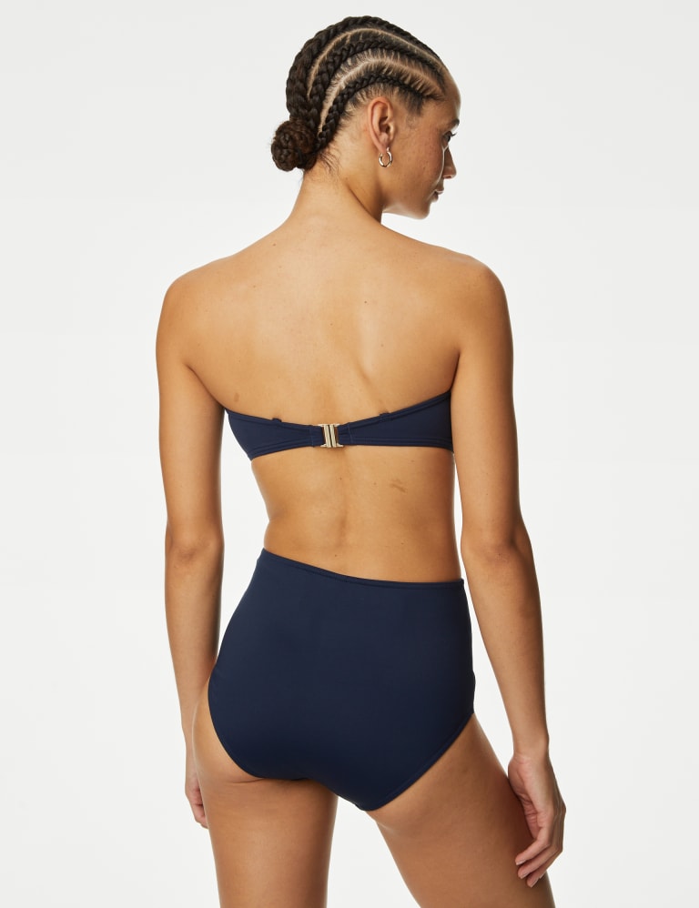 High waisted bandeau swimsuit discount