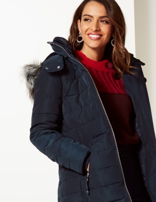 marks and spencer padded coats