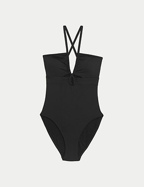 Padded Cut Out Halterneck Swimsuit Image 2 of 5