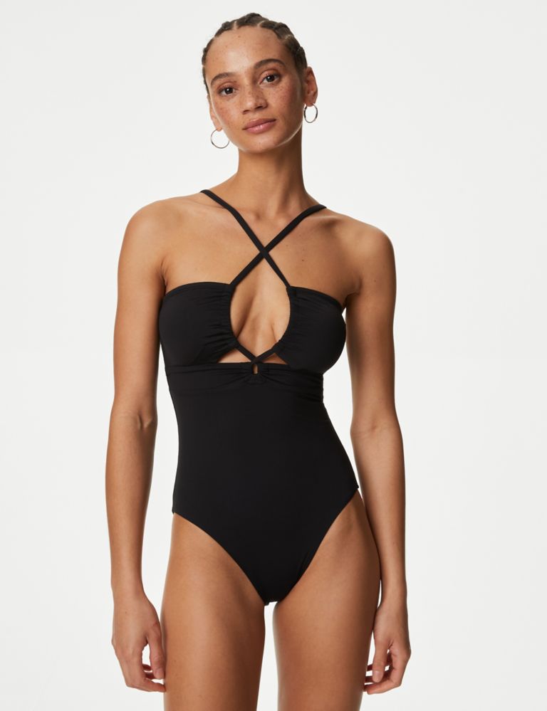 Padded Cut Out Halterneck Swimsuit 3 of 5