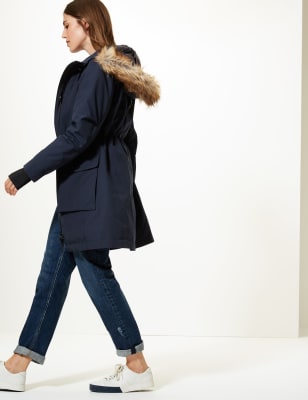 marks and spencer ladies feather and down coats