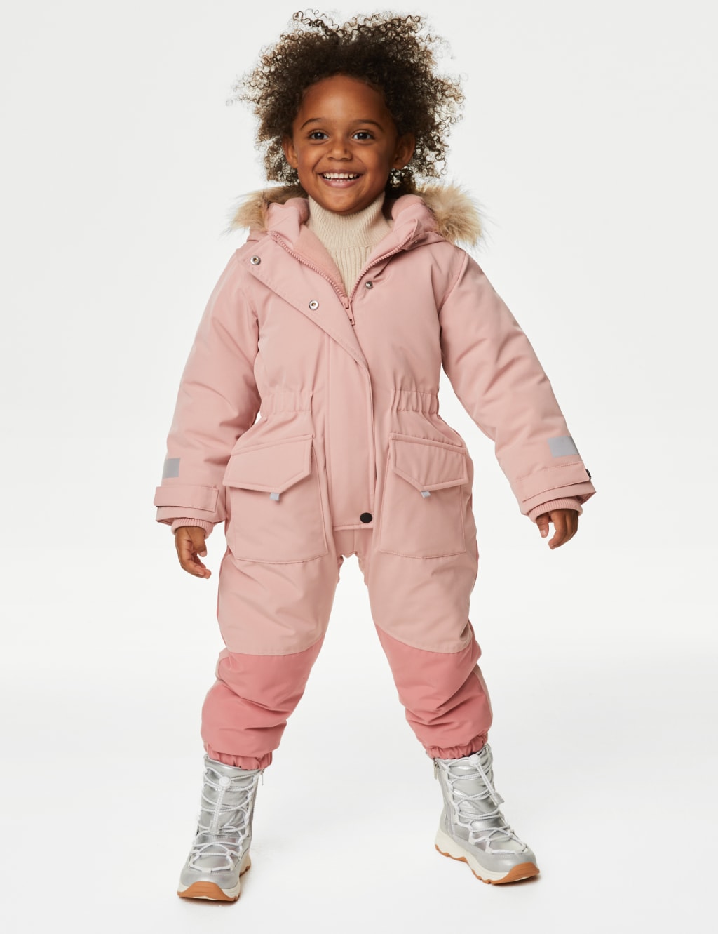 Girls discount padded snowsuit