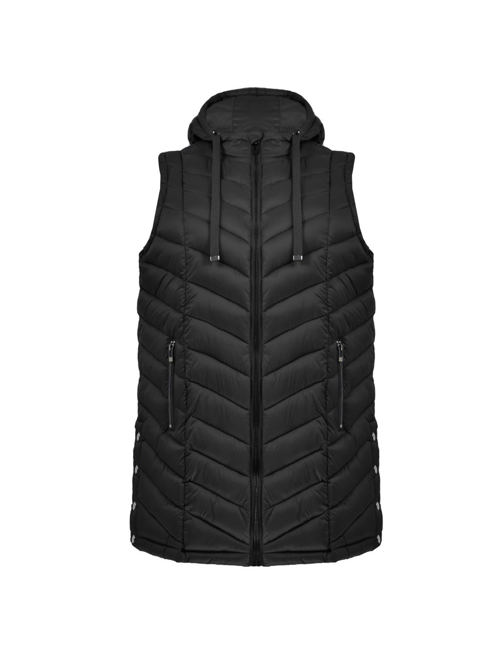 Padded Hooded Longline Gilet | Live Unlimited London | M&S