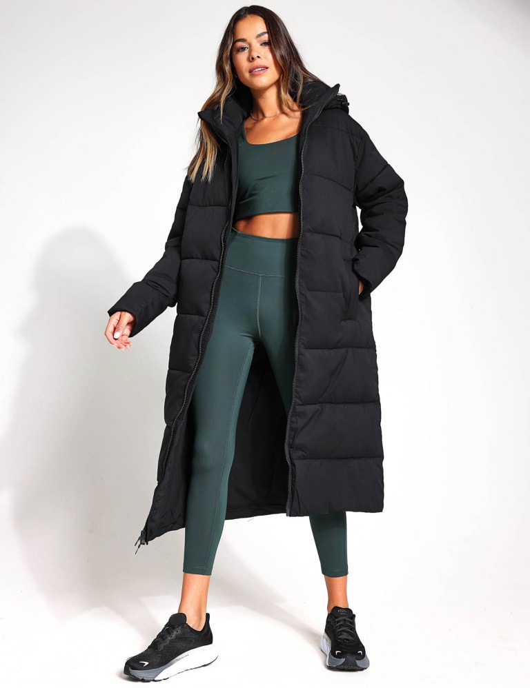 M&s long puffer top coat