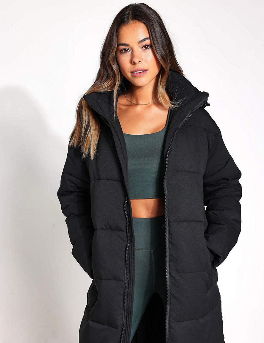Padded Hooded Puffer Coat | Girlfriend Collective | M&S