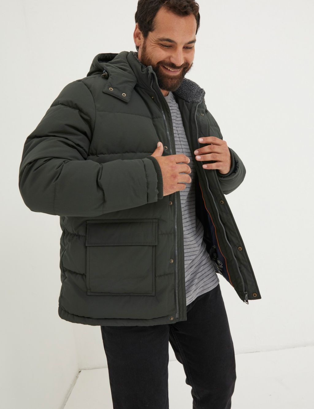 Buy Padded Hooded Puffer Jacket | FatFace | M&S