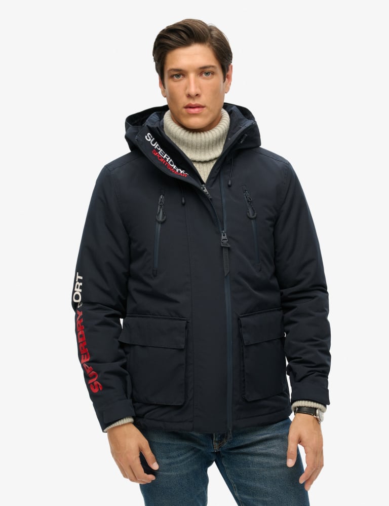 Padded Hooded Windbreaker Jacket