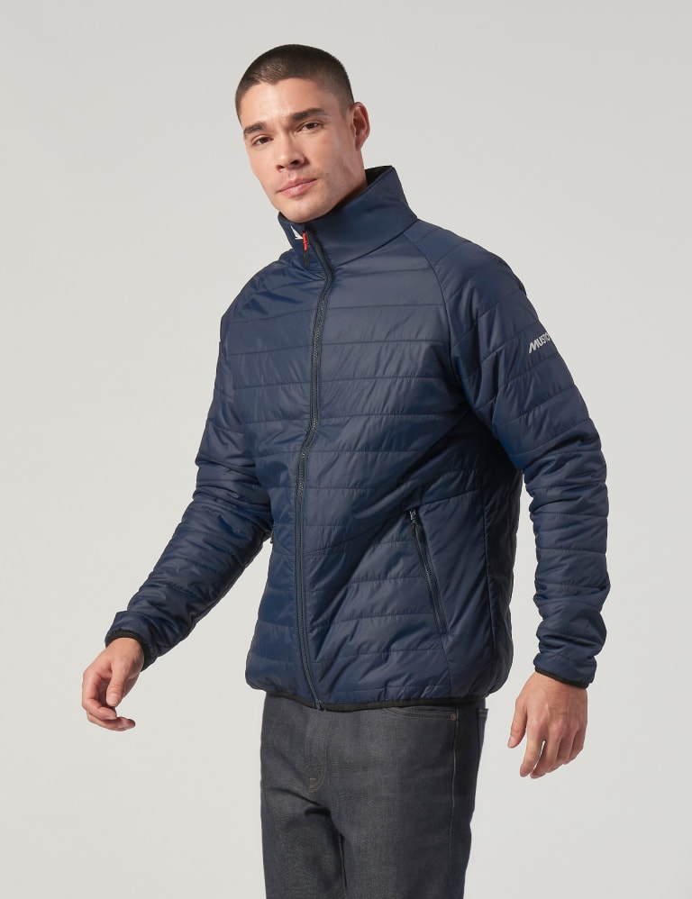 Barbour international locking clearance quilted jacket blue