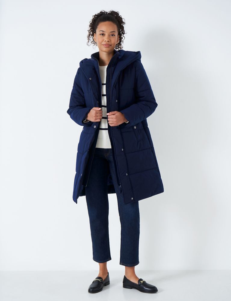 Padded Quilted Hooded Longline Coat 1 of 4