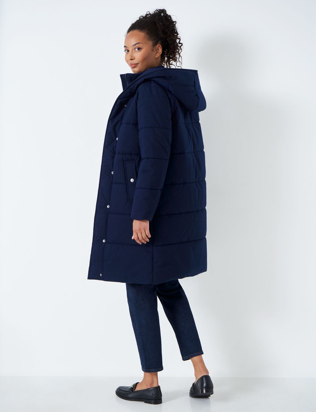 Padded Quilted Hooded Longline Coat 2 of 4