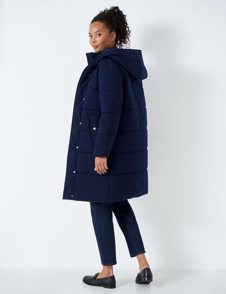Padded Quilted Hooded Longline Coat 3 of 4