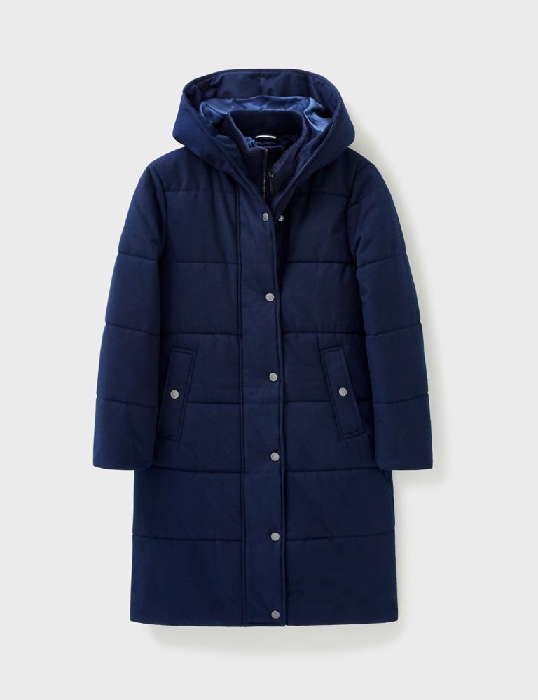 Padded Quilted Hooded Longline Coat 2 of 4