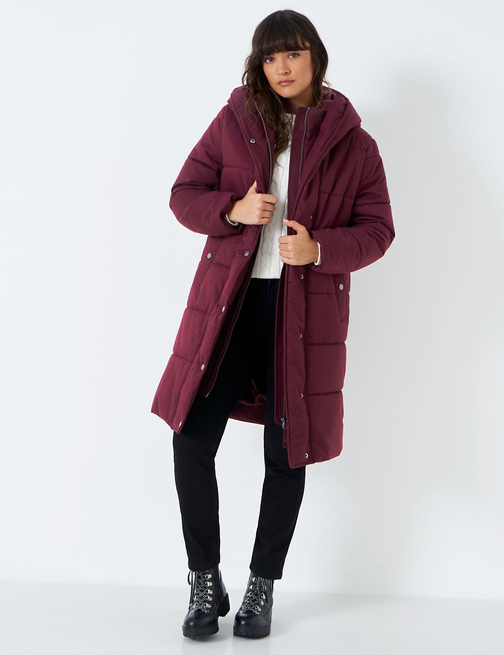 Padded Quilted Hooded Longline Coat 2 of 5