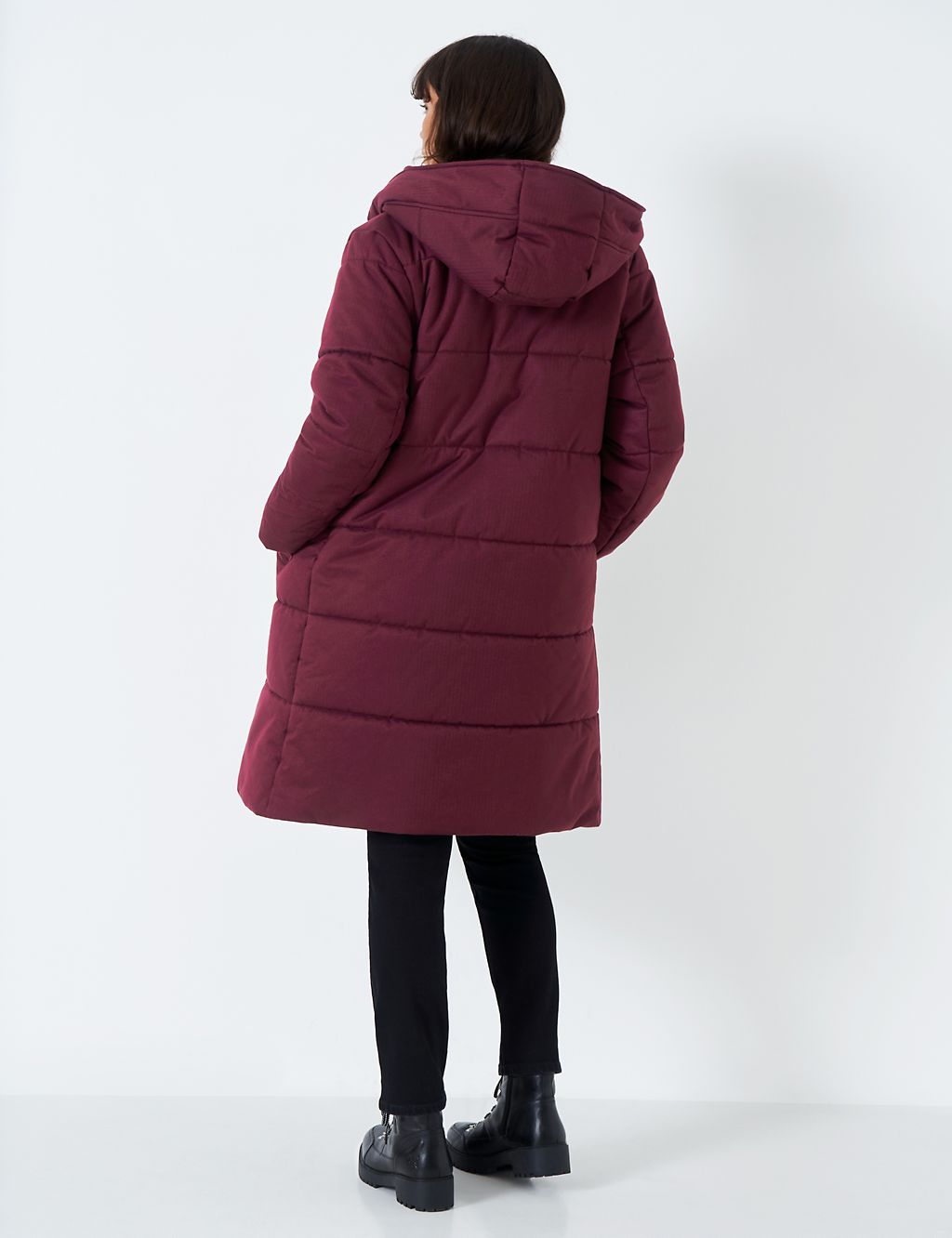 Padded Quilted Hooded Longline Coat 4 of 5