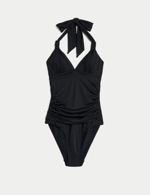 Tummy Control Ruched Bandeau Swimsuit, M&S Collection