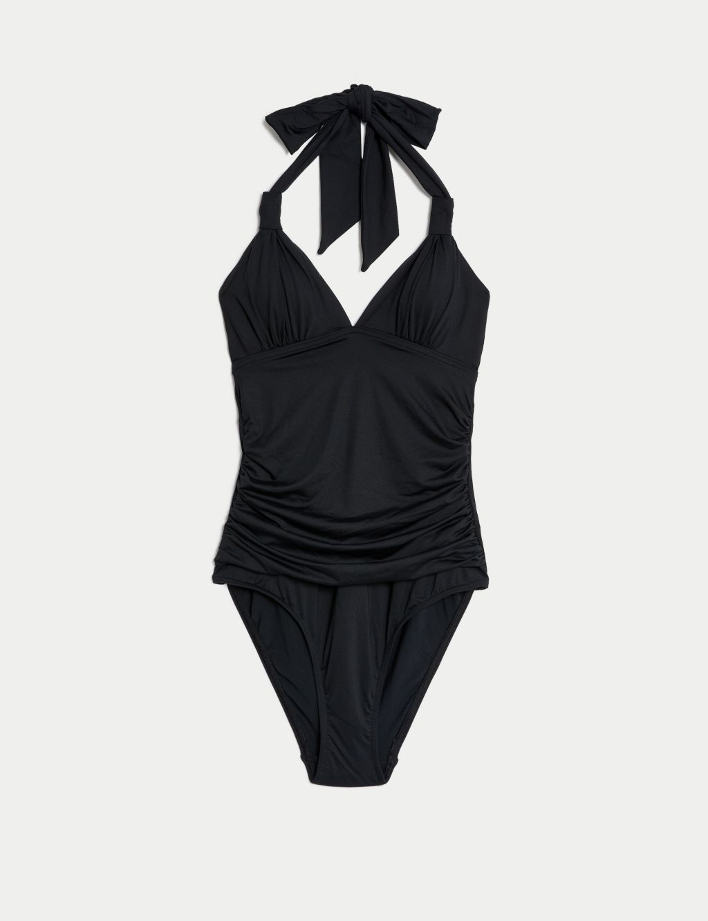 Padded Ruched Halterneck Plunge Swimsuit 1 of 6