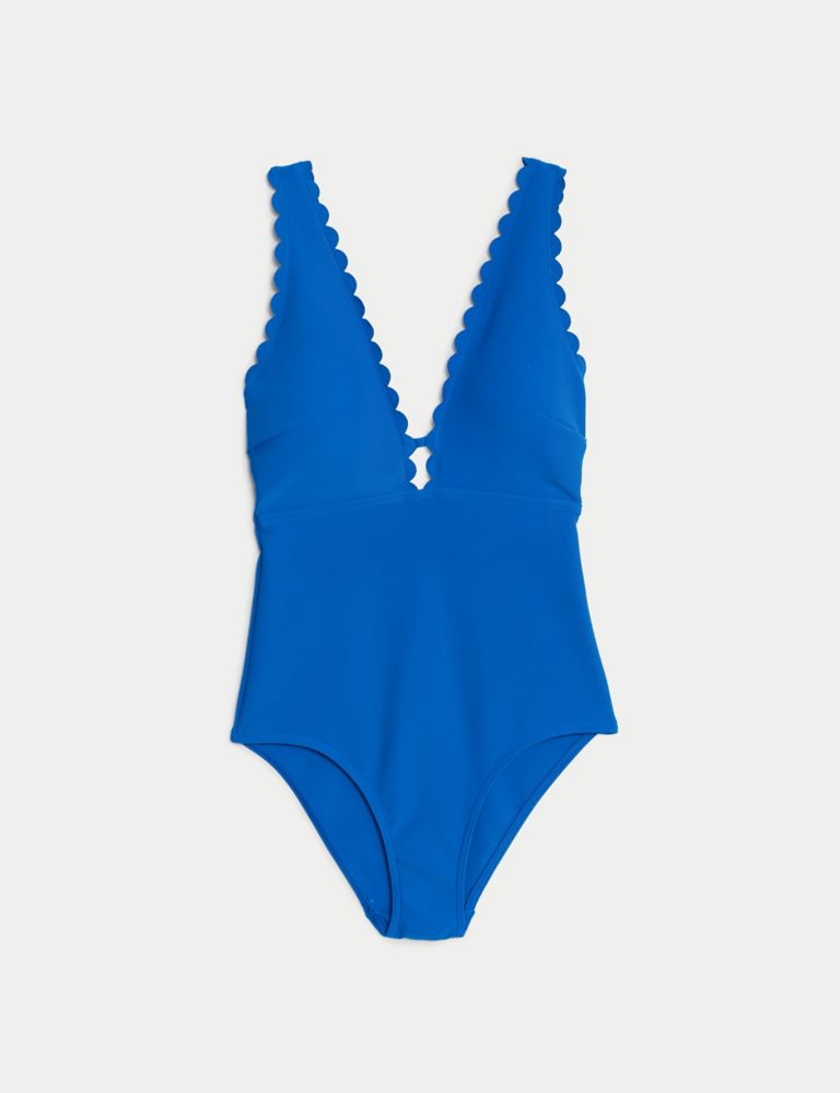 Padded Scallop Plunge Swimsuit 2 of 5