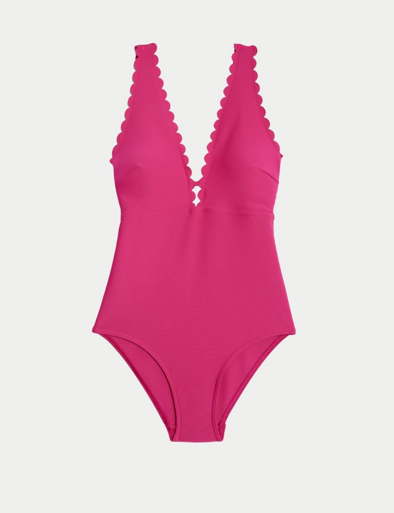 Padded Scallop Plunge Swimsuit 2 of 6