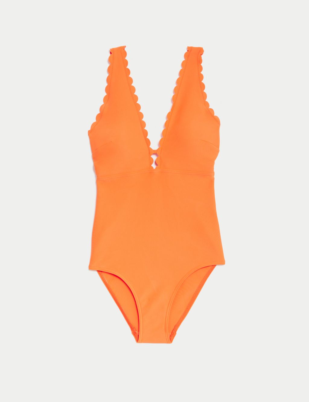Padded Scallop Plunge Swimsuit 1 of 5
