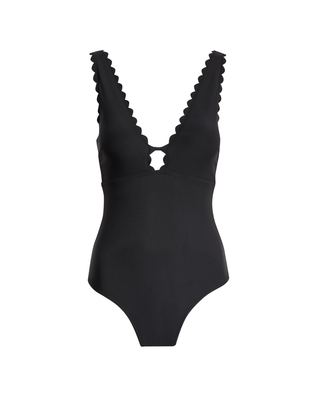 Padded Scallop Plunge Swimsuit 1 of 1