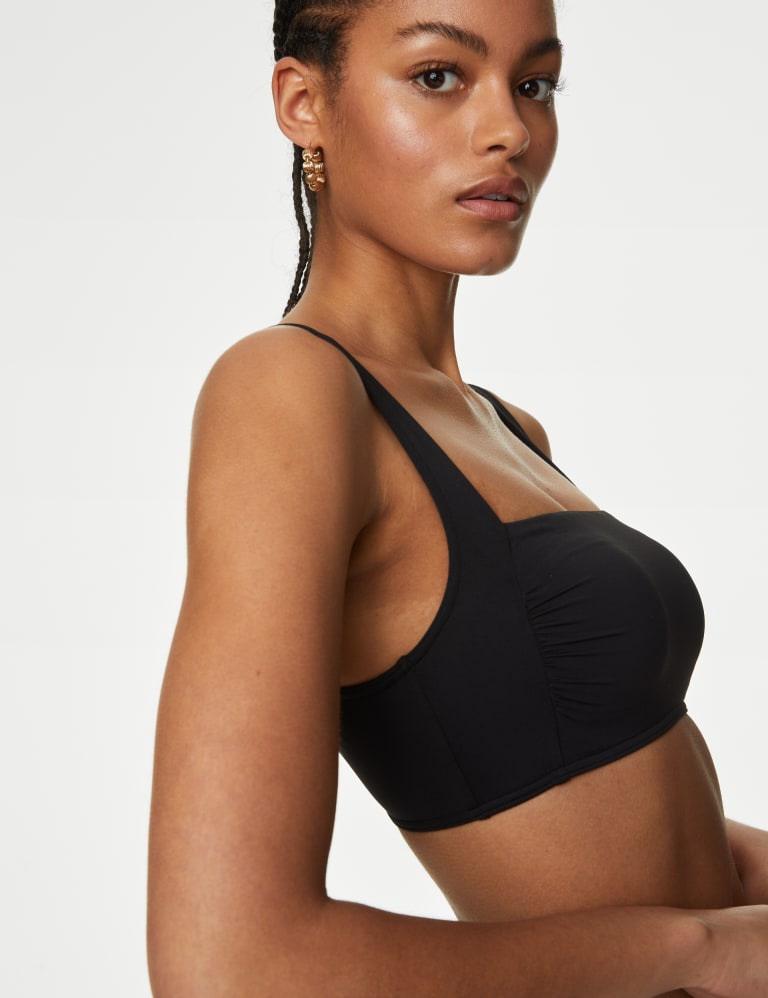 Padded Square Neck Bikini Top, M&S Collection