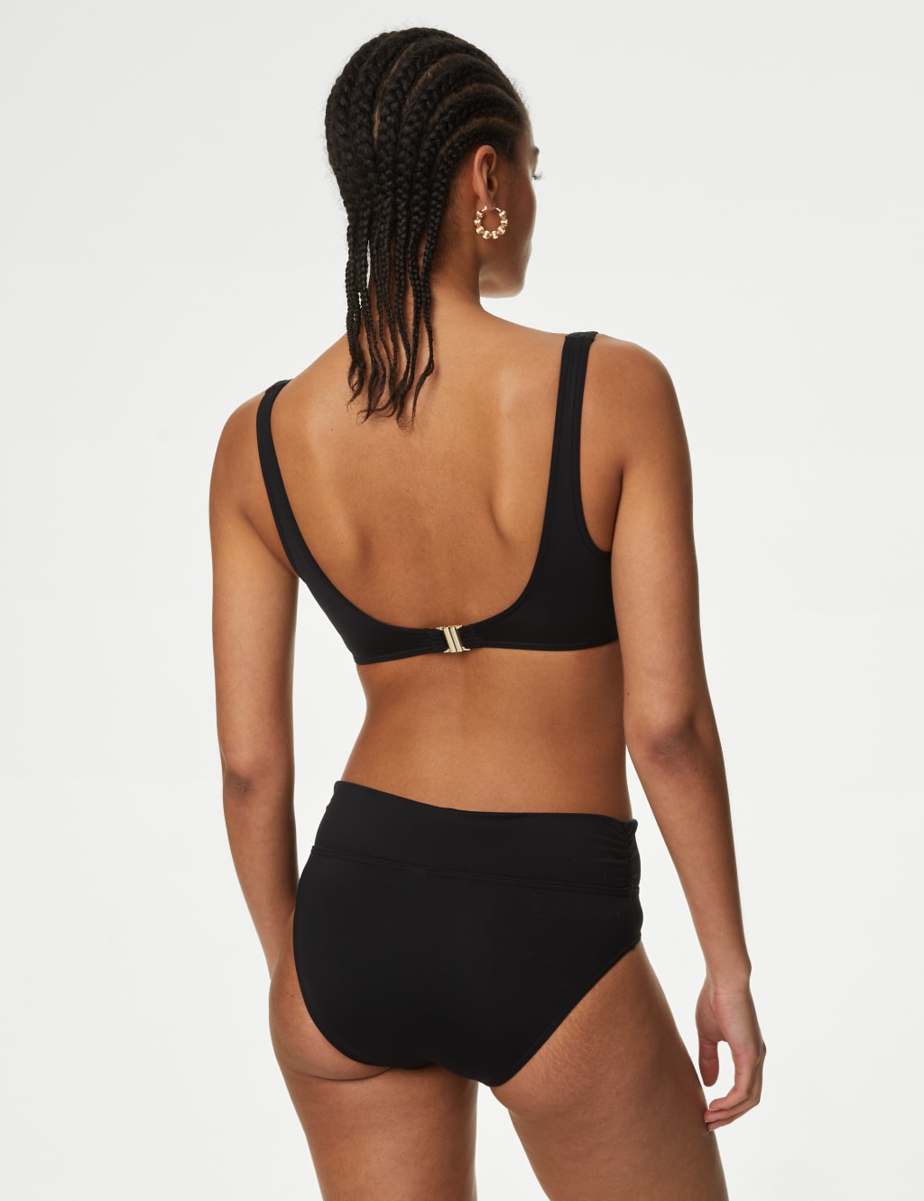 Black Square Crop Top Bikini