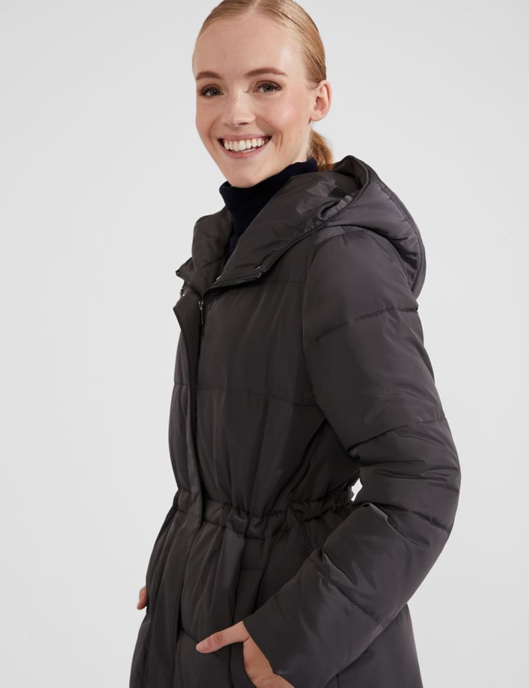 Padded Waisted Hooded Puffer Coat 5 of 8