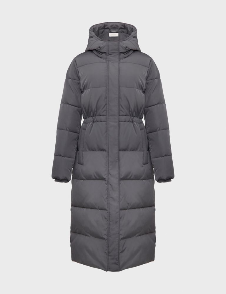Padded Waisted Hooded Puffer Coat 2 of 8