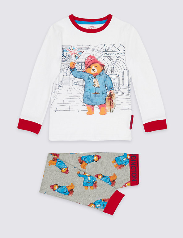 Garçons Paddington Bear Pyjama Enfants PADDINGTON long PJ Âges 3-4 To 5-6 ans 