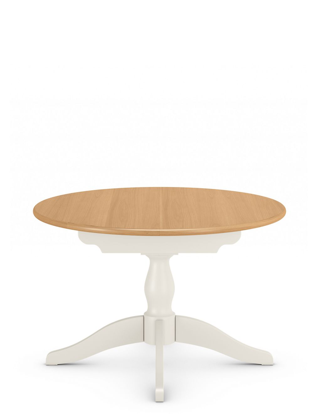 Padstow Ivory Round Extending Table 3 of 7